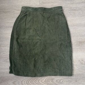The Limited Green Suede Leather Pencil Skirt Size 6